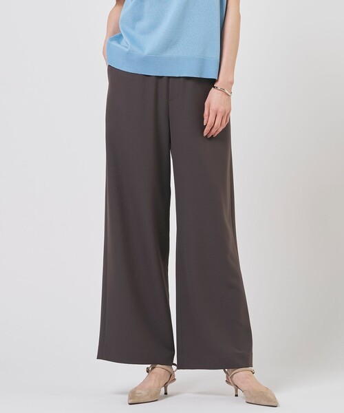 J.PRESS（ジェイプレス）の「RELAXION トロ ワイド イージー パンツ（その他パンツ・レディース・ブラック系/ダークブラウン系・T17/T15/T13）」の2枚目の写真