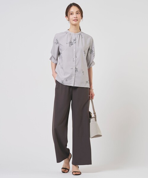 J.PRESS（ジェイプレス）の「RELAXION トロ ワイド イージー パンツ（その他パンツ・レディース・ブラック系/ダークブラウン系・T17/T15/T13）」の10枚目の写真
