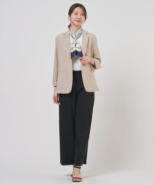 J.PRESS（ジェイプレス）の「RELAXION トロ ワイド イージー パンツ（その他パンツ・レディース・ブラック系/ダークブラウン系・T17/T15/T13）」の13枚目の写真