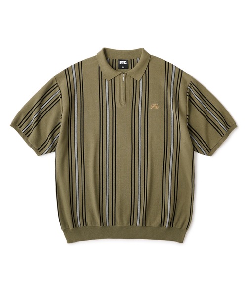 STRIPE KNIT POLO полосатое вязаное поло