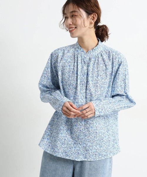 studio CLIP（スタディオクリップ）の「シングルガーゼ襟フリルブラウス（シャツ/ブラウス・レディース・オフホワイト/サックスブルー/その他1/その他2/ライトグリーン・MEDIUM/LARGE）」の14枚目の写真