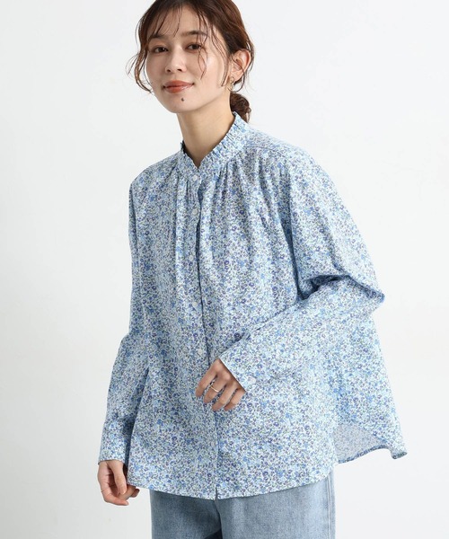 studio CLIP（スタディオクリップ）の「シングルガーゼ襟フリルブラウス（シャツ/ブラウス・レディース・オフホワイト/サックスブルー/その他1/その他2/ライトグリーン・MEDIUM/LARGE）」の15枚目の写真