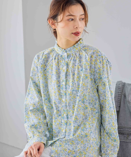 studio CLIP（スタディオクリップ）の「シングルガーゼ襟フリルブラウス（シャツ/ブラウス・レディース・オフホワイト/サックスブルー/その他1/その他2/ライトグリーン・MEDIUM/LARGE）」の18枚目の写真