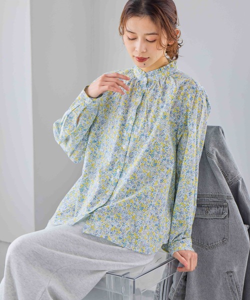 studio CLIP（スタディオクリップ）の「シングルガーゼ襟フリルブラウス（シャツ/ブラウス・レディース・オフホワイト/サックスブルー/その他1/その他2/ライトグリーン・MEDIUM/LARGE）」の20枚目の写真