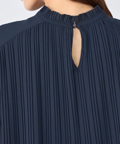 GALLORIA（ギャローリア）の「【洗濯機で洗える】プリーツブラウス（シャツ/ブラウス・レディース・アイボリー/ライトピンク/ネイビー・L/LL/M/S）」の10枚目の写真