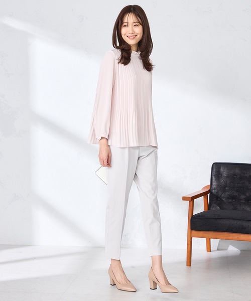 GALLORIA（ギャローリア）の「【洗濯機で洗える】プリーツブラウス（シャツ/ブラウス・レディース・アイボリー/ライトピンク/ネイビー・L/LL/M/S）」の12枚目の写真