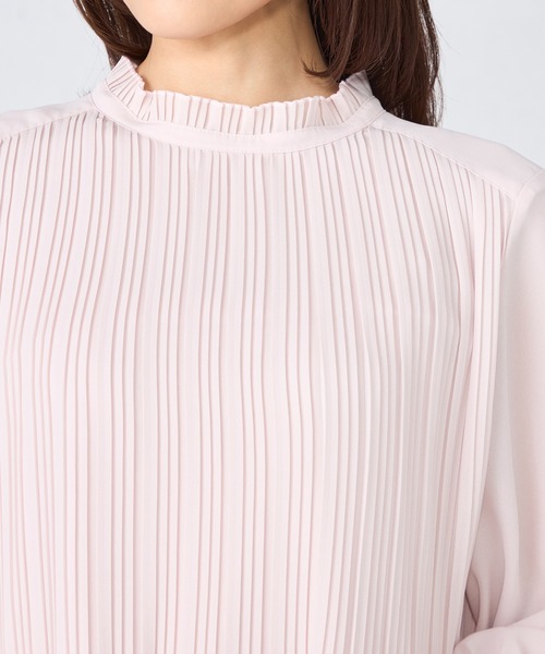 GALLORIA（ギャローリア）の「【洗濯機で洗える】プリーツブラウス（シャツ/ブラウス・レディース・アイボリー/ライトピンク/ネイビー・L/LL/M/S）」の15枚目の写真