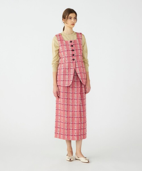 BALLSEY(ボールジィ)の「Cherry Pie スクエアネックジレ(ベスト・レディース・レッド系その他・36)」の4枚目の写真