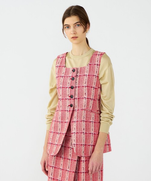 BALLSEY(ボールジィ)の「Cherry Pie スクエアネックジレ(ベスト・レディース・レッド系その他・36)」の5枚目の写真