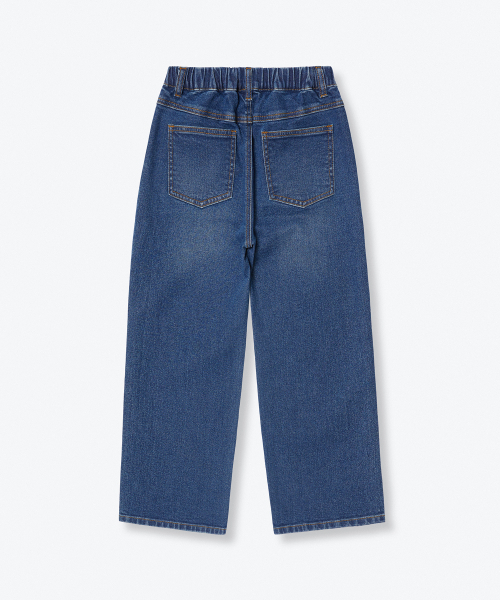 MUSINSA STANDARD KIDS（ムシンサスタンダードキッズ）の「ストレートバンディングデニムパンツ [ミディアムインディゴ]（デニムパンツ・レディース・その他・100/110/120/130/140/160/150）」の4枚目の写真