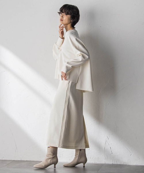 MAYSON GREY（メイソングレイ）の「【えらべるSETUP】叶えるIラインスカート≪手洗い可能≫（スカート・レディース・ブラック/オフホワイト・M）」の14枚目の写真