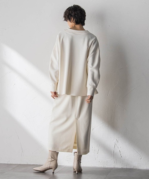 MAYSON GREY（メイソングレイ）の「【えらべるSETUP】叶えるIラインスカート≪手洗い可能≫（スカート・レディース・ブラック/オフホワイト・M）」の15枚目の写真