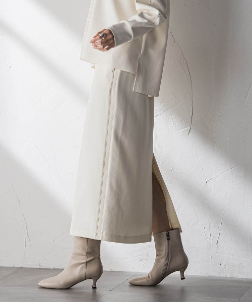 MAYSON GREY（メイソングレイ）の「【えらべるSETUP】叶えるIラインスカート≪手洗い可能≫（スカート・レディース・ブラック/オフホワイト・M）」の11枚目の写真