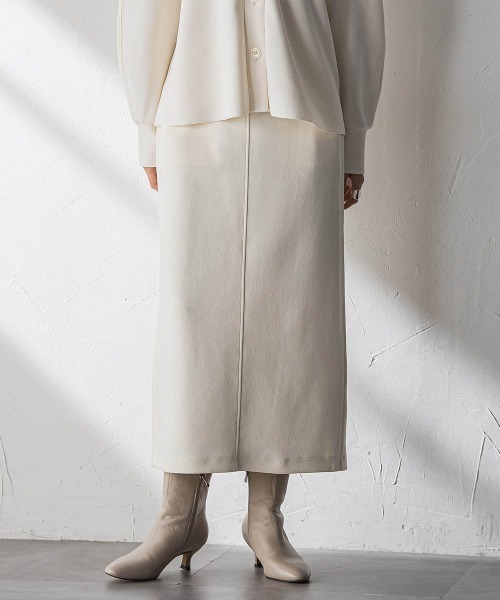 MAYSON GREY（メイソングレイ）の「【えらべるSETUP】叶えるIラインスカート≪手洗い可能≫（スカート・レディース・ブラック/オフホワイト・M）」の12枚目の写真