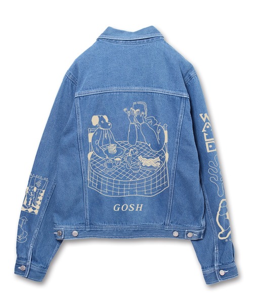 Common Noun(コモン ナウン)の「UKABU STORE×Common Noun “DOG” norahi デニムジャケット(デニムジャケット・レディース・インディゴブルー/ライトブルー・M/L)」の6枚目の写真