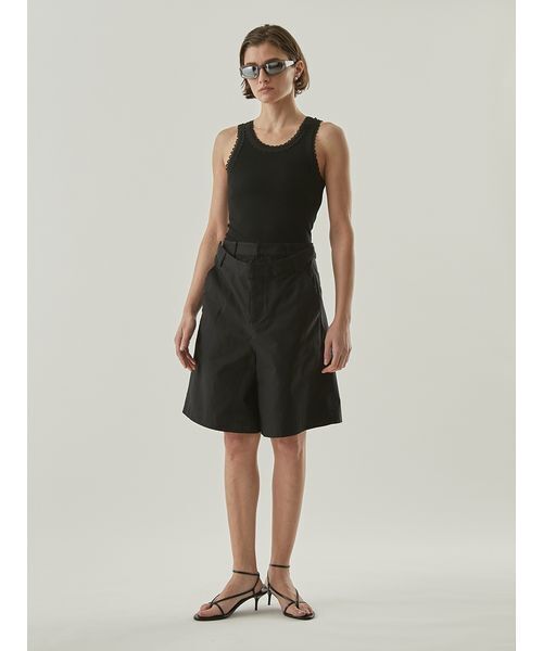 Henon.（ヘノン）の「ハーフパンツ（その他パンツ・レディース・グレー/ブラック・38/36）」の3枚目の写真