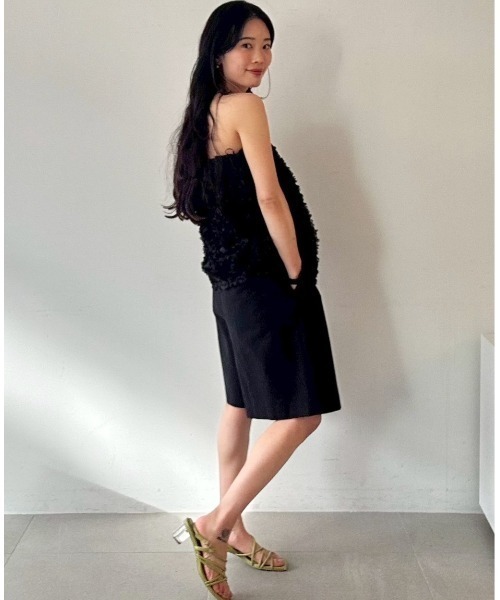 Henon.（ヘノン）の「ハーフパンツ（その他パンツ・レディース・グレー/ブラック・38/36）」の2枚目の写真