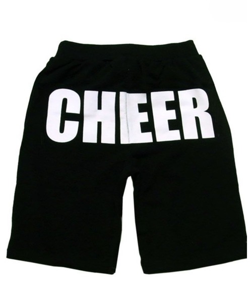 CHEER(チアー)の「前後プリントレギュラーフィットハーフパンツ(その他パンツ・レディース・グレー/ブラック・S)」の4枚目の写真