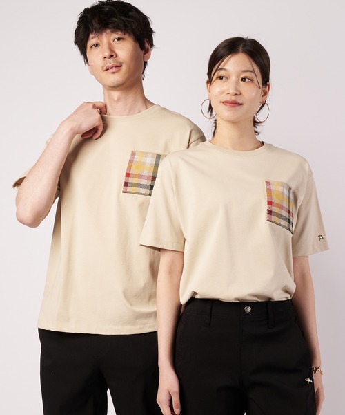 Arnold Palmer(アーノルドパーマー)の「シェア ポケットモチーフ Tシャツ(Tシャツ/カットソー・レディース・ベージュ/ホワイト/ブルー/ブラック・XS/S/M/L/LL)」の3枚目の写真