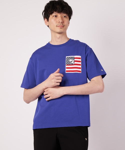 Arnold Palmer(アーノルドパーマー)の「シェア ポケットモチーフ Tシャツ(Tシャツ/カットソー・レディース・ベージュ/ホワイト/ブルー/ブラック・XS/S/M/L/LL)」の4枚目の写真