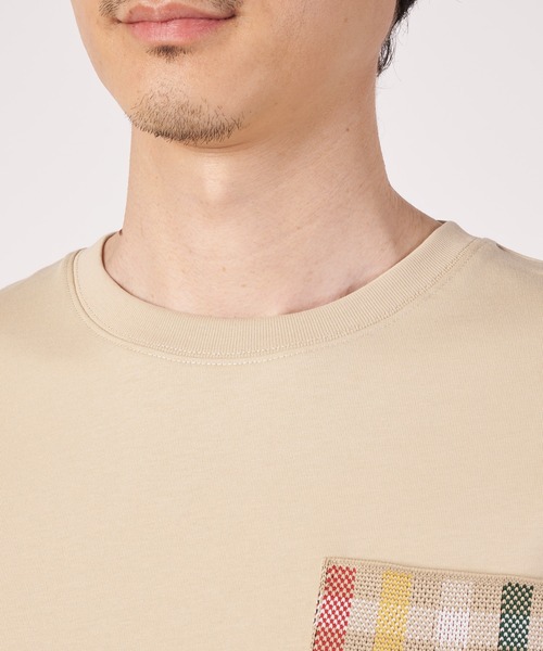 Arnold Palmer(アーノルドパーマー)の「シェア ポケットモチーフ Tシャツ(Tシャツ/カットソー・レディース・ベージュ/ホワイト/ブルー/ブラック・XS/S/M/L/LL)」の13枚目の写真