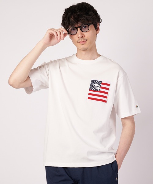 Arnold Palmer(アーノルドパーマー)の「シェア ポケットモチーフ Tシャツ(Tシャツ/カットソー・レディース・ベージュ/ホワイト/ブルー/ブラック・XS/S/M/L/LL)」の18枚目の写真