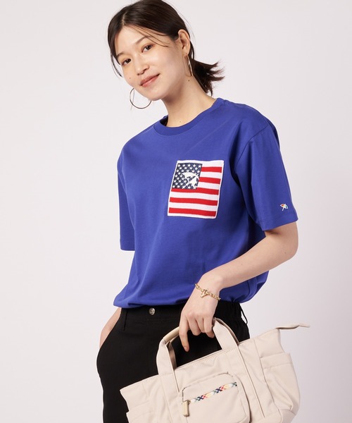 Arnold Palmer(アーノルドパーマー)の「シェア ポケットモチーフ Tシャツ(Tシャツ/カットソー・レディース・ベージュ/ホワイト/ブルー/ブラック・XS/S/M/L/LL)」の7枚目の写真