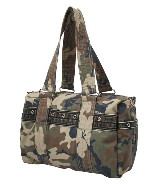 X-girl(エックスガール)の「2WAY DRUM BAG(ショルダーバッグ・レディース・ブラック/ベージュ/カモフラージュ・ONE SIZE)」の3枚目の写真