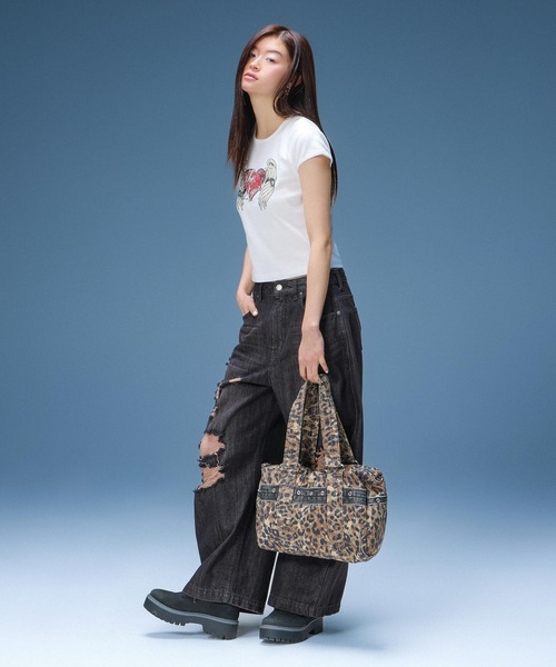 X-girl(エックスガール)の「2WAY DRUM BAG(ショルダーバッグ・レディース・ブラック/ベージュ/カモフラージュ・ONE SIZE)」の20枚目の写真