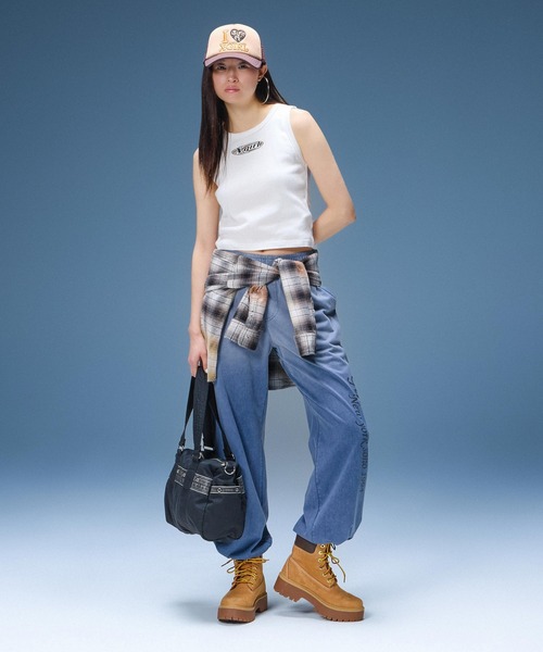 X-girl(エックスガール)の「2WAY DRUM BAG(ショルダーバッグ・レディース・ブラック/ベージュ/カモフラージュ・ONE SIZE)」の21枚目の写真