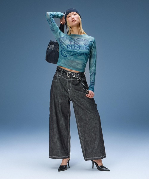 X-girl(エックスガール)の「2WAY DRUM BAG(ショルダーバッグ・レディース・ブラック/ベージュ/カモフラージュ・ONE SIZE)」の7枚目の写真