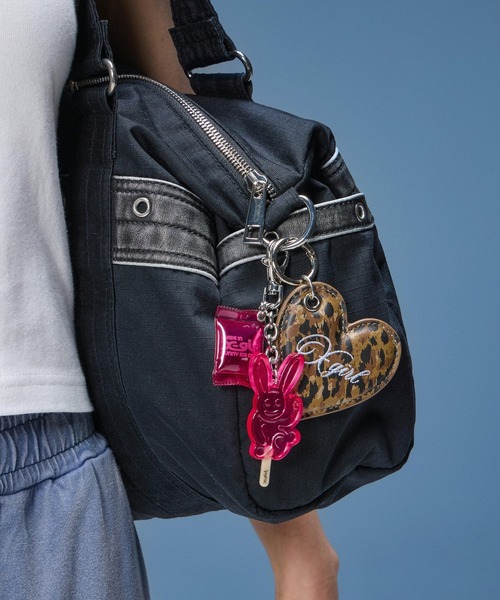 X-girl(エックスガール)の「2WAY DRUM BAG(ショルダーバッグ・レディース・ブラック/ベージュ/カモフラージュ・ONE SIZE)」の8枚目の写真