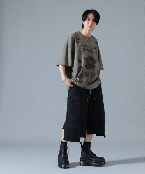 DANKE SCHON(ダンケシェーン)の「DankeSchon/ダンケシェーン/SPRAY BURN S/S TEE FAMILIA(Tシャツ/カットソー・メンズ・ベージュ・L/M)」の3枚目の写真