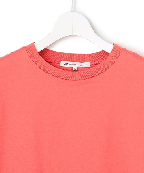 23区 L(ニジュウサンクオオキイサイズ)の「スビンハイツイスト フレンチスリーブ Tシャツ(Tシャツ/カットソー・レディース・ブラック系/ホワイト系/ライトオレンジ系/ネイビー系・44/46/48)」の18枚目の写真