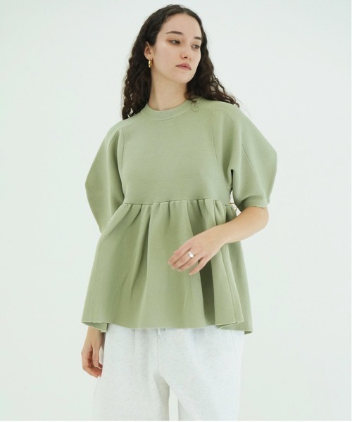 CLANE(クラネ)の「PEPLUM HALF SLEEVE KNIT TOPS(ニット/セーター・レディース・アイボリー/ブラック・F)」の16枚目の写真