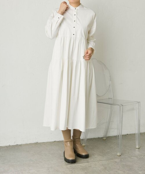ear PAPILLONNER(イアパピヨネ)の「ティアードワンピース【SUM1 STYLE】(ワンピース・レディース・ホワイト・FREE)」の2枚目の写真