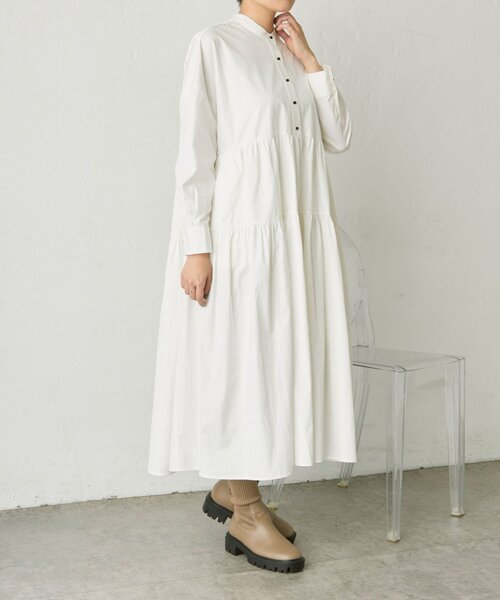 ear PAPILLONNER(イアパピヨネ)の「ティアードワンピース【SUM1 STYLE】(ワンピース・レディース・ホワイト・FREE)」の3枚目の写真