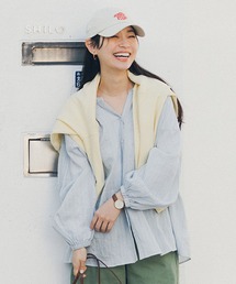 studio CLIP | ダブルフロントリネン混ピンタックブラウス(シャツ/ブラウス)