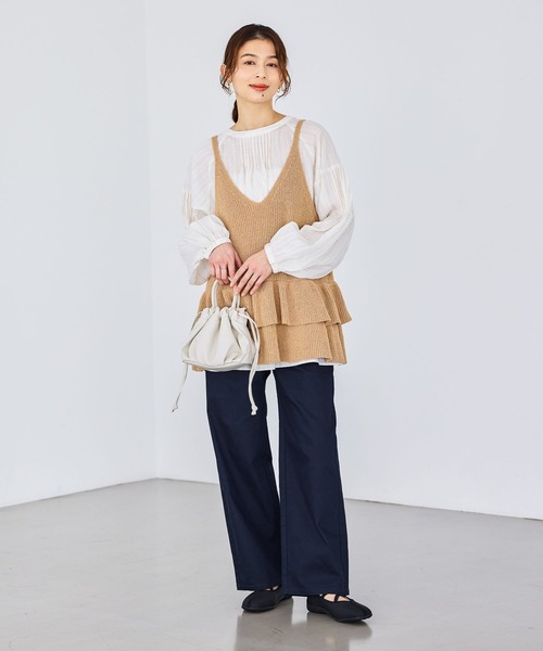 studio CLIP（スタディオクリップ）の「ダブルフロントリネン混ピンタックブラウス（シャツ/ブラウス・レディース・ラベンダー/アイボリー/ライトブルー/ライトグリーン・FREE）」の11枚目の写真