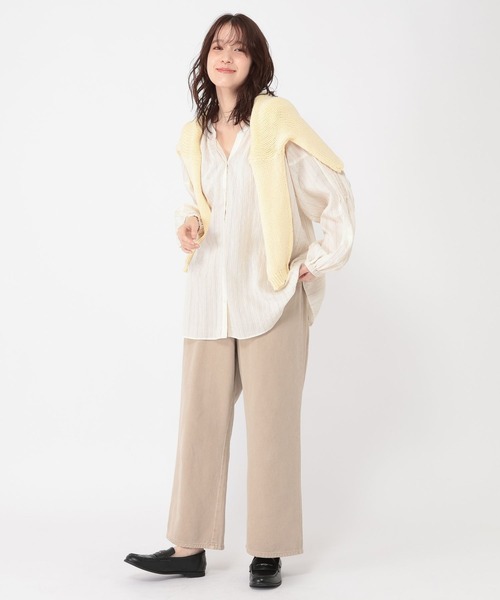studio CLIP（スタディオクリップ）の「ダブルフロントリネン混ピンタックブラウス（シャツ/ブラウス・レディース・ラベンダー/アイボリー/ライトブルー/ライトグリーン・FREE）」の15枚目の写真