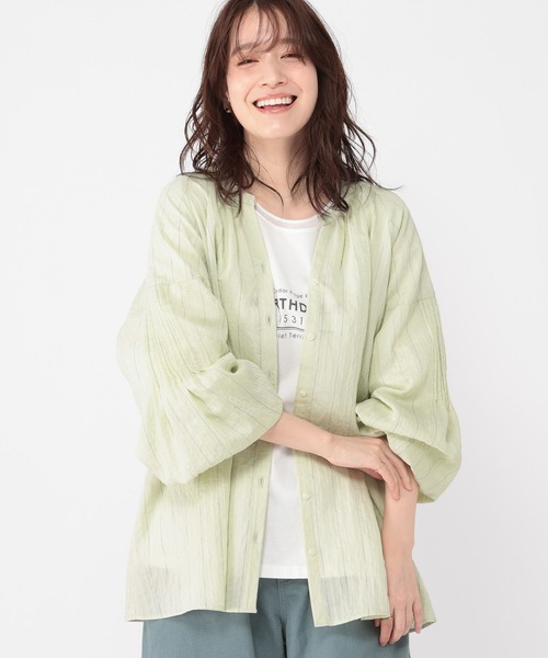 studio CLIP（スタディオクリップ）の「ダブルフロントリネン混ピンタックブラウス（シャツ/ブラウス・レディース・ラベンダー/アイボリー/ライトブルー/ライトグリーン・FREE）」の20枚目の写真