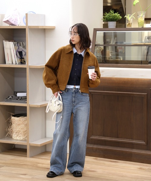 FREE'S MART（フリーズマート）の「◆Ⅰシャツフェイクレイヤードポロカーディガン（ニット/セーター・レディース・ネイビー/ベージュ/グレー系その他・FREE）」の12枚目の写真