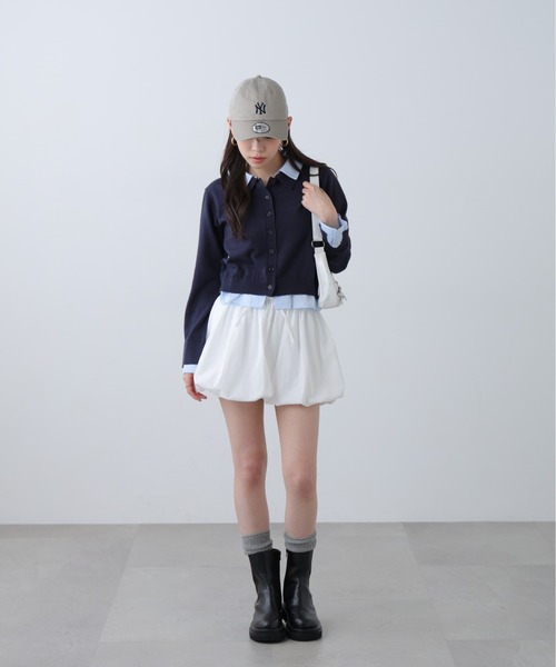 FREE'S MART（フリーズマート）の「◆Ⅰシャツフェイクレイヤードポロカーディガン（ニット/セーター・レディース・ネイビー/ベージュ/グレー系その他・FREE）」の20枚目の写真