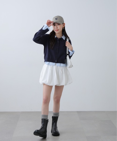 FREE'S MART（フリーズマート）の「◆Ⅰシャツフェイクレイヤードポロカーディガン（ニット/セーター・レディース・ネイビー/ベージュ/グレー系その他・FREE）」の21枚目の写真