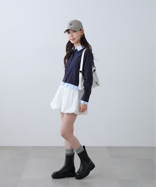 FREE'S MART（フリーズマート）の「◆Ⅰシャツフェイクレイヤードポロカーディガン（ニット/セーター・レディース・ネイビー/ベージュ/グレー系その他・FREE）」の22枚目の写真