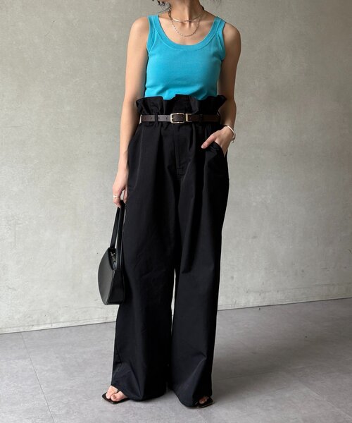 DouDou（ドゥドゥ）の「ハイツイストニットタンク（ニット/セーター・レディース・オフホワイト/ブルー/グレー/ブラック/オレンジ・FREE）」の22枚目の写真