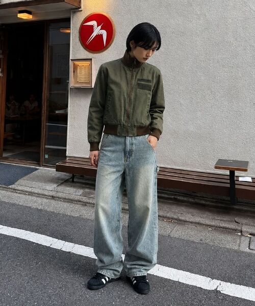NESPA STUDIO（ネスパスタジオ）の「ローカーペンダーバルーンワイドウォッシングデニムパンツ4カラー[NSPD_2018]（デニムパンツ・レディース・ダークブルー/ブルー/ブラック/ライトブルー・2XL/LARGE/MEDIUM/SMALL/X-LARGE/X-SMALL）」の9枚目の写真