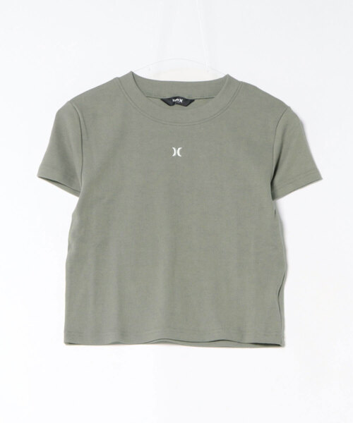 Hurley (ハーレー)の「【Hurley:ハーレー】レディースリブミニTシャツ RIB MINI SHORTS SLEEVE(Tシャツ/カットソー・レディース・カーキブラウン/ホワイト/ヘザーグレー/ブラック・MEDIUM/LARGE/SMALL)」の9枚目の写真