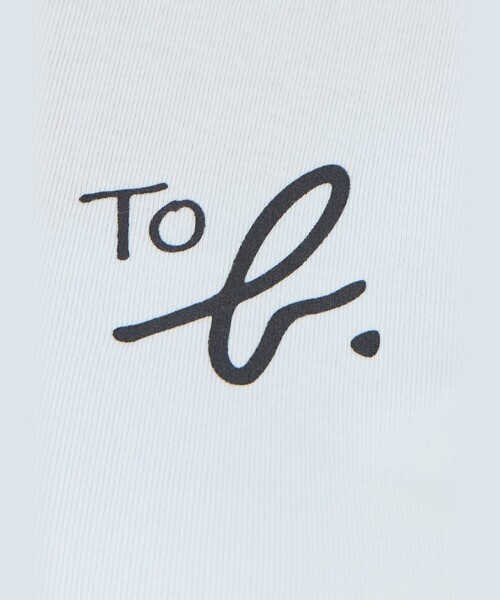 To b. by agnes b.(トゥービーバイアニエスベー)の「"To b."ロゴ コットン 半袖 クロップド Tシャツ(Tシャツ/カットソー・レディース・ブルー系その他・40/38)」の8枚目の写真