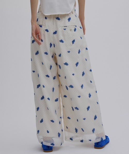 Ameri（アメリ）の「DOT FLOWER VEIL PANTS（その他パンツ・レディース・ブラウン/ホワイト・MEDIUM/SMALL）」の5枚目の写真